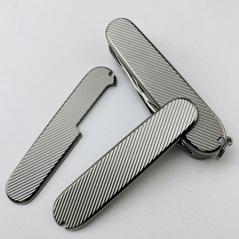 1 Pair 91MM Victorinox Swiss Army Folding Knife Handle Grip Patches Non-slip Shank Scale Knives DIY Making Decor Replacement