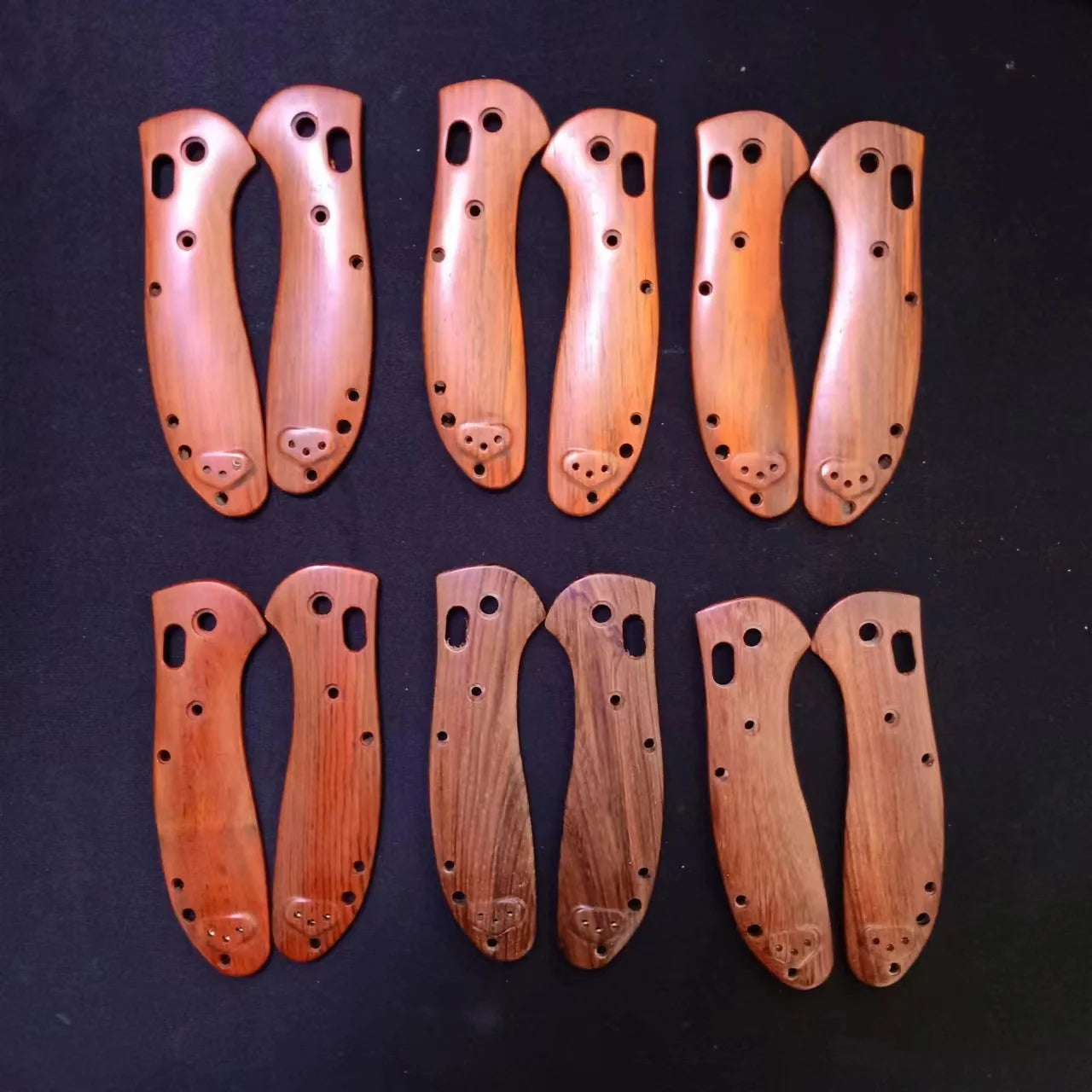 1 Pair Custom Made Rosewood Material Grip Handle Scales For Benchmade Griptilian 551 Knives