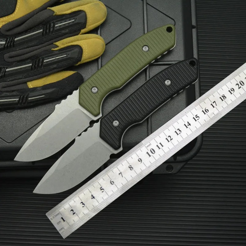 BK07 Outdoor Camping Fixed Blade Knife 14C28N Blade G10 Handle Pocket Survival Tactical Hunting Utility Fruit Knives CED Tools